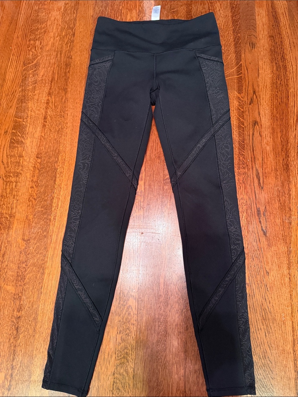 Ivivva Black High-Rise Jeggings with Textured Paneling